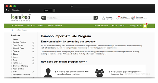 Shopify Affiliate App Bamboo